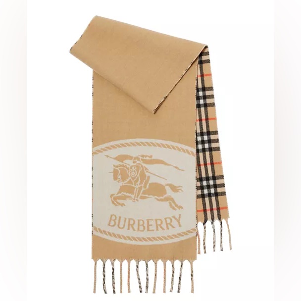 Burberry Reversible Cashmere Check Scarf